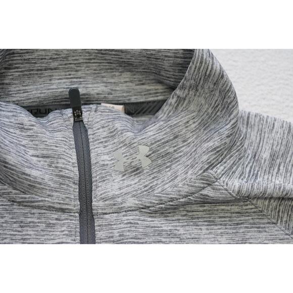 Under Armour Run 1/2 Zip Jacket Heatgear Fitted Gray Womens Size Large - Picture 7 of 10